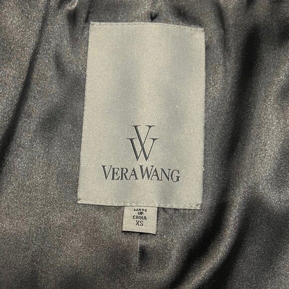 Vera Wang Wool Cashmere Blend Satin Trim Coat Size XS - Picture 4 of 7